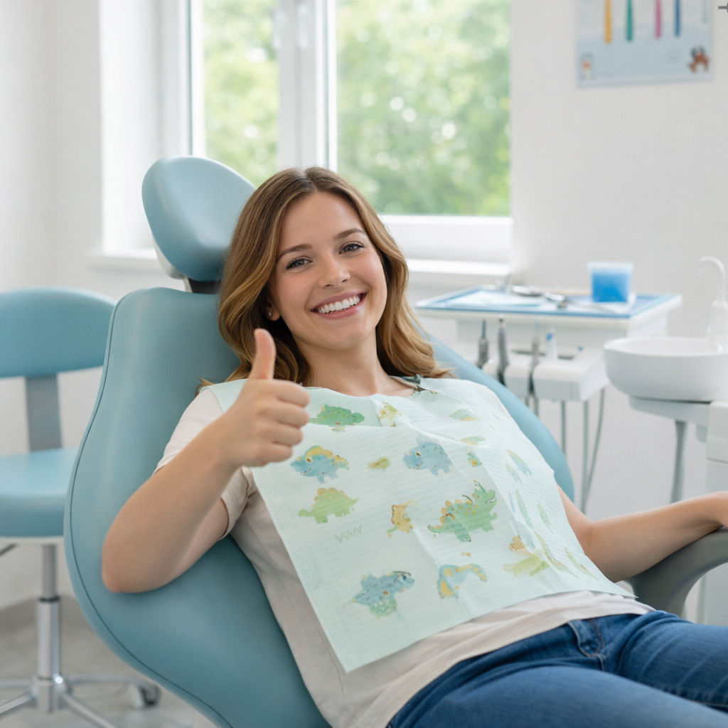 woman in dental chair